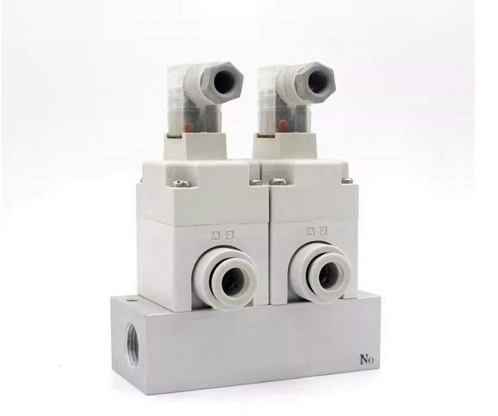 VQ21A1-5YZ-C8-F-Q: Pneumatic Solenoid Valve With Pipe Fittings Tubing