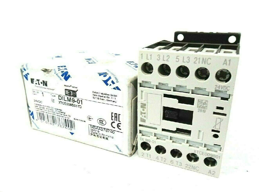 Eaton DILM9-01(24VDC) 24V DC Industrial DC Operated Contactor.png