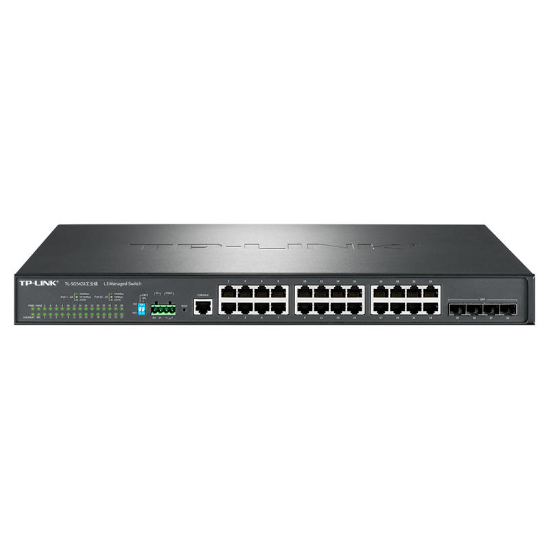 TP-LINK TL-SG5428 24 Port Industrial Ethernet Switch for Industrial Rackmount Ethernet Switches Systems with High Bandwidth