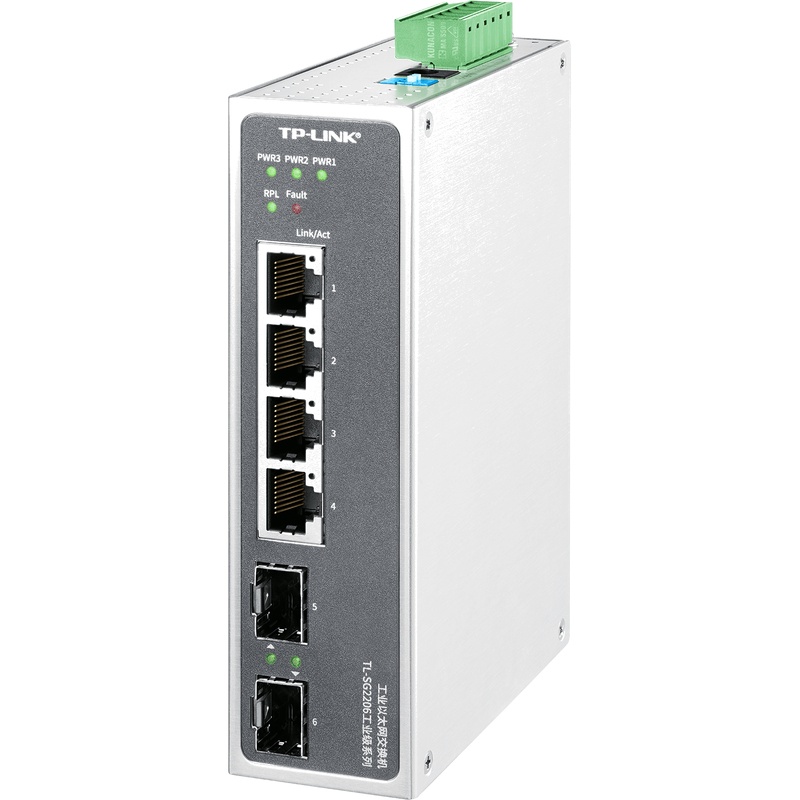 TP-LINK TL-SG2206 6 Port Industrial Ethernet Switch for Industrial Managed Ethernet Switch Cabinets with DIN Rail Mounting