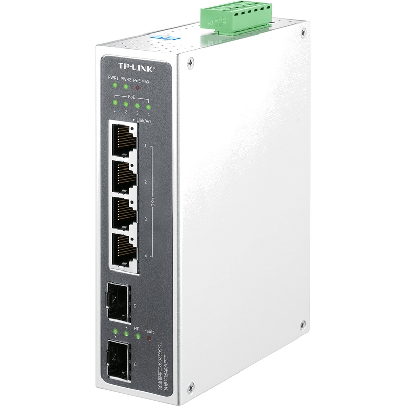 TP-LINK TL-SG2206P Industrial PoE Switch 6 Port Managed Switch for Surveillance Cameras with Rugged Enclosure