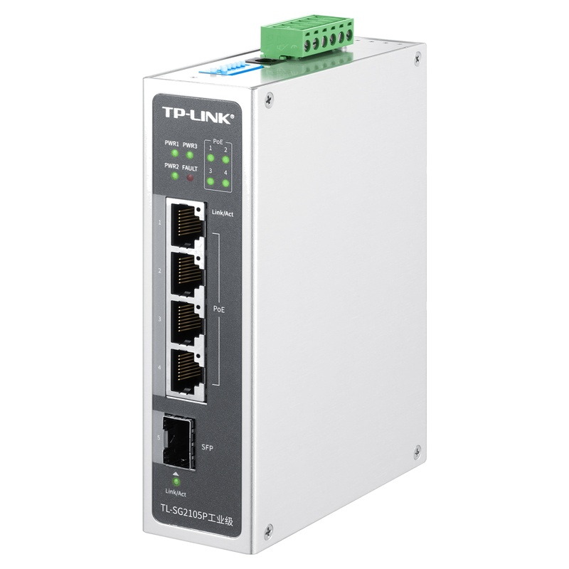 TP-LINK TL-SG2105P 5 Port Industrial PoE Switch Managed PoE Switch for IP Cameras with Rugged Metal Housing